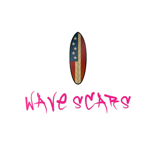 American Flag Surfboard pink Sticker