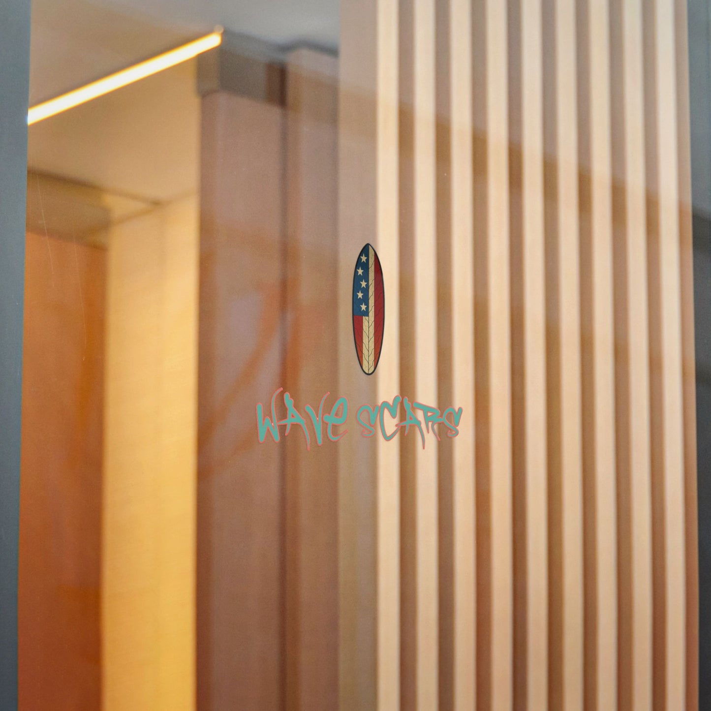 American Flag Surfboard mixed color Sticker