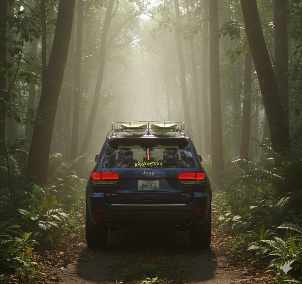 Stars & Scars – American Flag Surfboard yellow Sticker