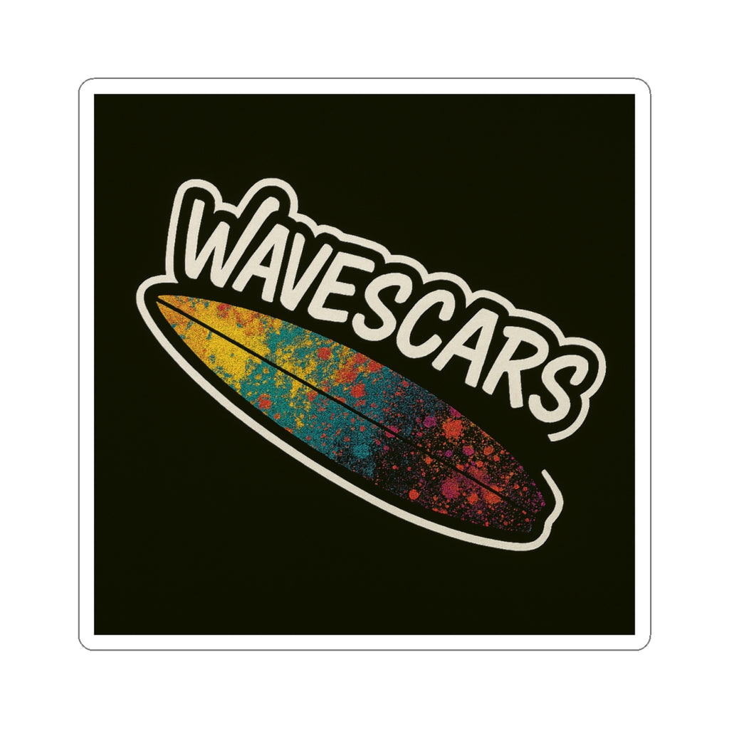 Wave Scars Vinyl Sticker — Paint blast Surfboard Design