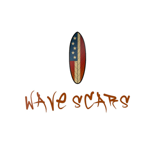 American Flag Surfboard brown Sticker