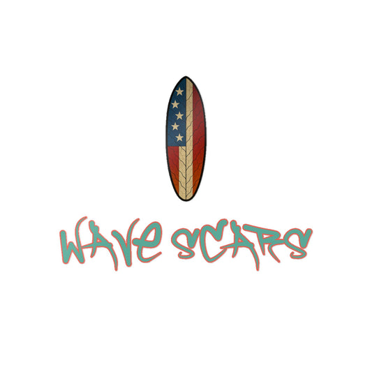 American Flag Surfboard mixed color Sticker